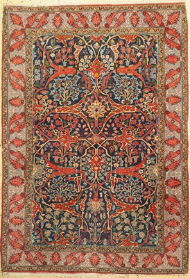 Ghom Kork alt, Persien, um 1940, Korkwolle auf Baumwolle, ca. 205 x 144 cm, EHZ: 2-3