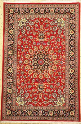 Ghom Kork alt, Persien, ca. 50 Jahre, Korkwolle auf Baumwolle, ca. 202 x 135 cm, gereinigt, EHZ: 1(gebraucht)
