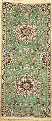 Nain alt, Persien, ca. 30 Jahre, Wolle auf Baumwolle, ca. 200 x 90 cm, gereinigt, EHZ: 1(gebraucht)