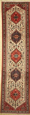 Abadeh alt, Persien, ca. 40 Jahre, Wolle auf Baumwolle, ca. 303 x 75 cm, gereinigt, EHZ: 1(gebraucht)