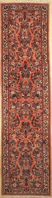 Sarogh alt, Persien, ca. 40 Jahre, Wolle auf Baumwolle, ca. 315 x 82 cm, gereinigt, EHZ: 1(gebraucht)
