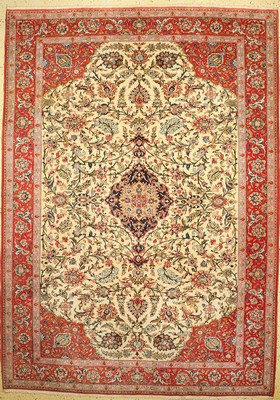 Ghom Kork alt, Persien, um 1950, Korkwolle auf Baumwolle, ca. 340 x 235 cm, EHZ: 1-2, fleckig