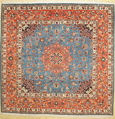 Yazd alt, Persien, ca. 30 Jahre, Wolle auf Baumwolle, ca. 252 x 245 cm, gereinigt, EHZ: 1(gebraucht)