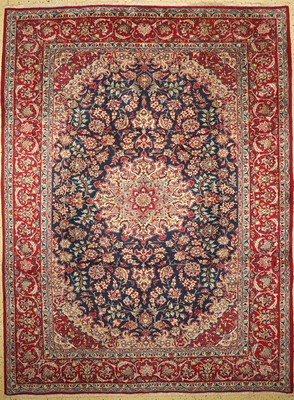Najafabad alt, Persien, ca. 50 Jahre, Wolleauf Baumwolle, ca. 382 x 282 cm, EHZ: 1-2