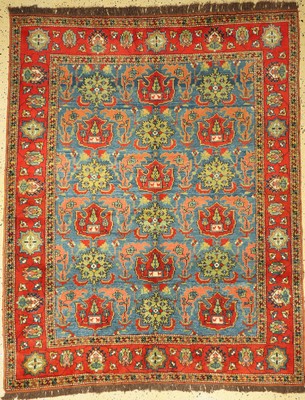 Uschak alt, Türkei, ca. 50 Jahre, Wolle aufWolle, ca. 205 x 170 cm, gereinigt, EHZ: 1-2