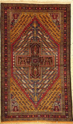 Zakini alt, Afghanistan, um 1960, Wolle aufWolle, ca. 196 x 116 cm, (restauriert), EHZ: 1-2