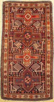Akstafa antik, Kaukasus, 19.Jhd, Wolle auf Wolle, ca. 193 x 104 cm, EHZ: 4