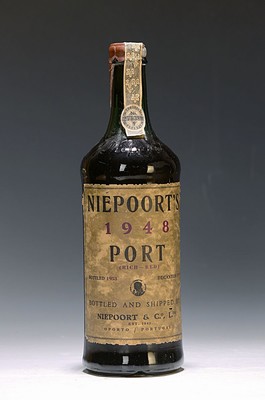 1 Flasche 1948 Niepoort Port, ca. 750ml, Füllstand high fill, guter Erhaltungszustand