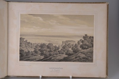 Die Pfälzer Eisenbahnen und ihre Umgebungen, Ludwigshafen 1854, Pfälzer-Ludwigseisenbahn -Gesellschaft (Hrsg.), 47 S., Text in dt., engl. und fr., ...