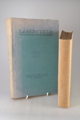2 Bände Kriegsgefangenenlager-Zeitung, Japan: Die Baracke 1918/19 und Lagerfeuer 1917/19, Die Baracke. Zeitung für das Kriegsgefangenenlager Bando ...