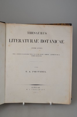 Georg August Pritzel (1815-1874): Thesaurus Literaturae Botanicae omnium gentium, Leipzig, Brockhaus 1851 (Erstausgabe), 547 S., Ränder gebräunt, ...