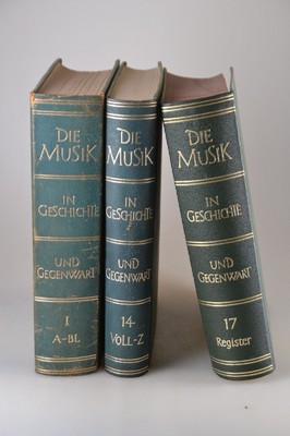 Friedrich Blume (Hrsg.): Die Musik in Geschichte und Gegenwart. Allgemeine Enzyklopädie der Musik, 17 Bd., Kassel u. Basel, Bärenreiter 1949-86, 14 ...