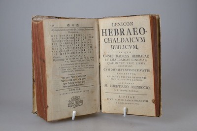 Christian Reineccius (1668-1752): Janua Hebra linguae Veteris Testamenti...Accessit Una cum Grammatica Lexicon Hebraeo-Chaldaica, Leipzig, 1756, 1112 ...