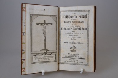 Der rechtschaffene Christ in seinen täglichen Verrichtungen oder auserlesenes Lehr- und Gebetbuch zum täglichen Gebrauch eines Christen, Augsburg, ...