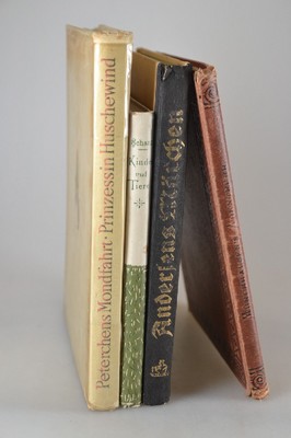 Konvolut Märchenbücher, 5 Werke, 1875-1957, Des Freiherrn von Münchhausen wunderbare Reisen und Abenteuer zu Wasser und zu Lande, Leipzig C.F. ...