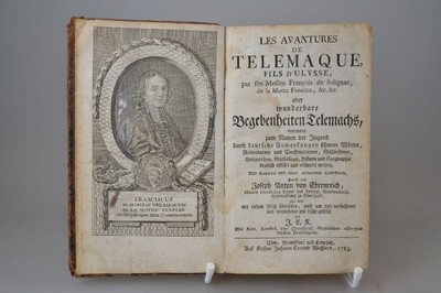 F.L.R. nach Joseph Anton von Ehrenreich: Les Avantures de Telemaque...oder wunderbare Begebenheiten Telemachs, Ulm, Frankfurt u. Leipzig, Johann ...