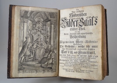 Nach Andreas Lazarus von Imhof (1656-1704): Des Neu-eröfneten Historischen Bilders-Saals Eilfter Theil (1744-49), Nürnberg, Buggel u. Seitz 1752, ...