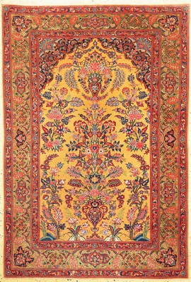 Keschan Kork alt, Persien, um 1920/1930, Korkwolle mit Seide, ca. 204 x 139 cm, EHZ: 1-2