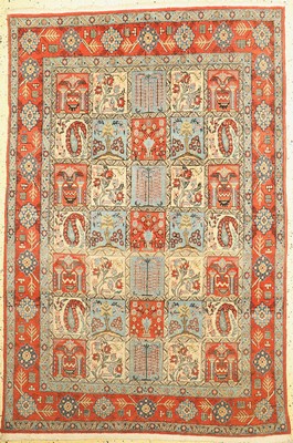 Ghom Kork alt, Persien, um 1950, Korkwolle auf Baumwolle, ca. 203 x 140 cm, EHZ: 2