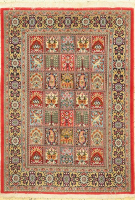 Ghom Kork, Persien, ca. 40 Jahre, Korkwolleauf Baumwolle, ca. 145 x 105 cm, EHZ: 1-2