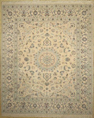 Nain fein(9 La), Persien, ca. 40 Jahre, Korkwolle mit Seide, ca. 249 x 205 cm, EHZ: 1-2