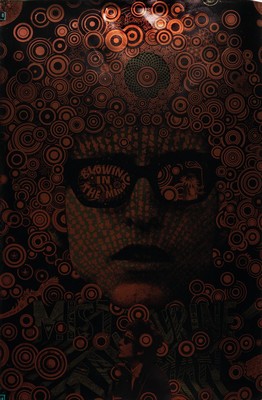 Martin Sharp, 1942-2013 Sydney, Mister Tambourine Man - Blowing in the Mind, 1967, Offsetlithographie aus goldfoliertem Papier, im Druck signiert, ...