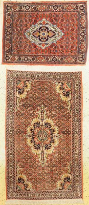 1 paar Bidjar fein, Persien, ca. 40 Jahre, Korkwolle auf Baumwolle, ca. 150 x 90 cm, ca. 100 x 74 cm, EHZ: 1-2