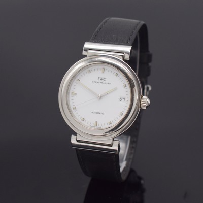 IWC Herrenarmbanduhr Modellserie Da Vinci SL Referenz 3528, Automatik, Schweiz um 2000, Edelstahlgeh. inkl. orig. Lederband m. orig. Dornschl., ...