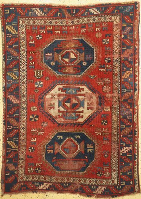 Kazak antik, Kaukasus, 19.Jhd, Wolle auf Wolle, ca. 210 x 150 cm, EHZ: 4