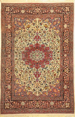 Antiker Esfahan, Persien, um 1900, Wolle auf Baumwolle, ca. 208 x 140 cm, EHZ: 2