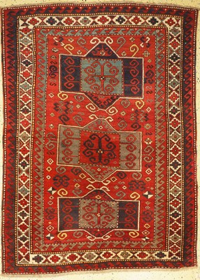 Lori Pampak antik, Kaukasus, 19.Jhd, Wolle auf Wolle, ca. 215 x 157 cm, EHZ: 2-3 (restauriert)