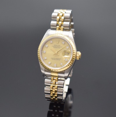 ROLEX Damenarmbanduhr Oyster Perpetual Datejust Referenz 69173, Automatik, Schweiz um 1988, Chronometer der Superlative in Stahl/Gold kombiniert ...