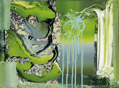 Dietmar Brixy, geb. 1961 Mannheim, Studium an der Akademie Karlsruhe, hier: Tomorrow, Öl/Nessel, aus 2016, rechts unten sign., ca. 30x40cm