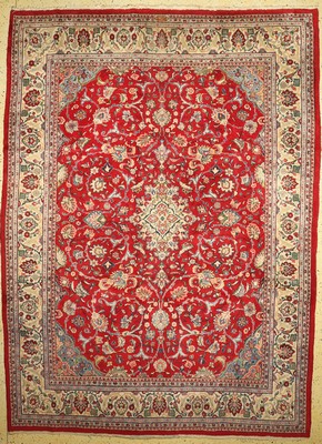 Sarogh Mahal, Persien, um 1960, Wolle auf Baumwolle, ca. 365 x 265 cm, Mottenfraß, EHZ: 3