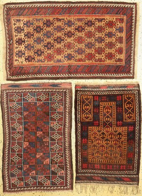 3 Belutsch, Persien, um 1900, Wolle auf Wolle, ca. 140 x 85 cm, EHZ: 2-3