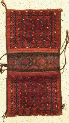 Antiker Ersari Dopeltasche, Afghanistan, um1900, Wolle auf Wolle, ca. 115 x 60 cm, Mottenfraß, EHZ: 3