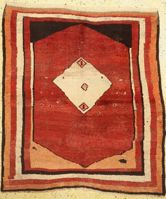 Antiker Luri Gabbeh, Persien, 19.Jhd, Wolleauf Wolle, ca. 170 x 150 cm, EHZ: 3, (restauriert)
