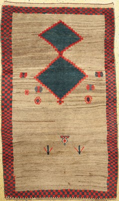 Gabbeh alt, Persien, um 1920/1930, Wolle auf Wolle, ca. 205 x 120 cm, EHZ: 2-3