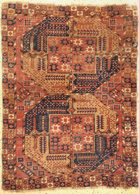 Antiker Beschir, Turkmenistan, 19.Jhd, Wolle auf Wolle, ca. 155 x 111 cm, EHZ: 3, (restauriert)