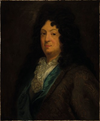 Kopie nach Jean Baptiste Santerre 1651-1717,2. Hälfte 19. Jh., Porträt des bekannten Autors Jean Ranice (1639-99), Öl/Lwd, rückseitig bet.:" ...
