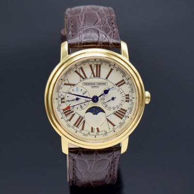 FREDERIQUE CONSTANT Classics Business Timer Herrenarmbanduhr mit Kalender Referenz FC270x3P4/5/6, Schweiz um 2010, quarz, verg.Gehäuse, Boden ...