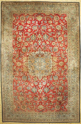 Ghom Kork alt, Persien, um 1960, Korkwolle mit Seide, ca. 360 x 240 cm, EHZ: 2(stark verschmutzt)