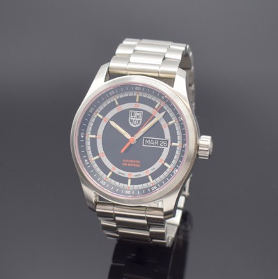 LUMINOX Atacama Field XL.1902 Herrenarmbanduhr in Stahl, Schweiz um 2015, Automatik, Boden und Krone verschr., orig. Gliederband m. Faltschl., ...