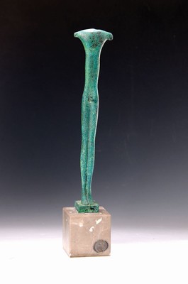 Laszlo Taubert, geb. 1966, Bronzeskulptur auf Marmorsockel, Unikat, Ausstellungsaufkleber auf der Unterseite des Marmorsockels, ...