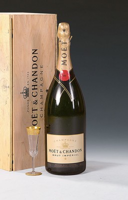 1 Flasche Methusalem Moet & Chandon, Brut Imperial, Champagner, 12 % vol, 6 Liter, in Holzkiste, aus ehem. Restaurantbestand, nicht verkostet