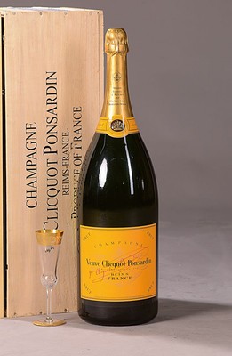 1 Fl. Methusalem, Champagner Veuve Clicquot Ponsardin, Brut, 6 Liter, in Holzkiste, 12 %, weiß, aus ehem. Restaurantbestand, nicht verkostet