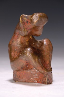 Gernot Rumpf, geb. 1941 Kaiserslautern, Akt, Bronzeskulptur, monogr., ca. 10x7 cm