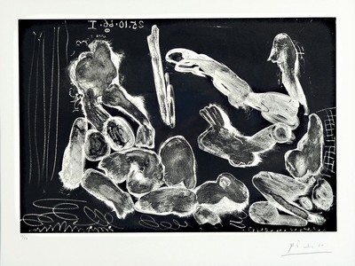 Pablo Picasso, 1881-1973, Titel: Peintre et Modele (aus der Suite 347 "Dans Atelier", Aquatinta- Kaltnadelradierung auf BFK Rives Papier ...