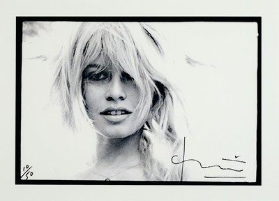 Bert Stern, 1926-2013, "Bridget Bardot", handsign., num. 10/50, auf der Rückseite der Fotografie hat Bert Stern nochmals handsign. und ...