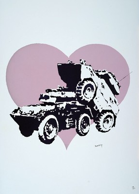 Banksy, Make Love, Farboffset, handsigniert und num. 14/150, Blattgr. ca. 70x50cm
